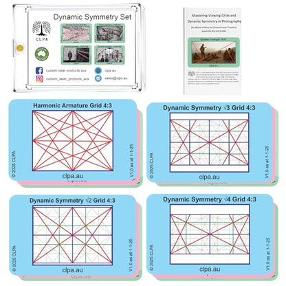 Dynamic Symmetry Directors Viewfinder Set, 4 Layouts, 12 Cards - size: Set - Dynamic Symmetry