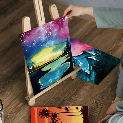 AmazingSpark 16 Pcs Pre Drawn Canvas to Paint for Adults Sunset Landscape - style: Sunset Landscape