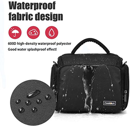 Cwatcun Camera Sling Bag Large, Crossbody DSLR Case for Canon/Nikon - size: 1.0 Large