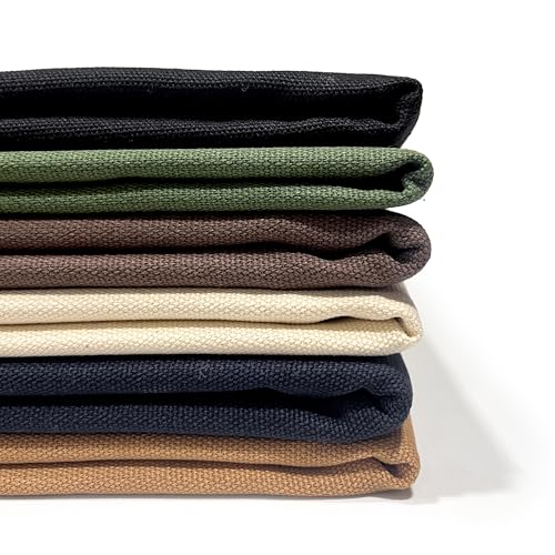 Wildarms 100% Cotton Canvas Fabric by The Yard - 59" Wide 12oz(per Linear Yard) Medium-Heavy Duck Canvas for Sewing DIY, Tote Bags, Upholstery & Embroidery (Army Green, 1-Yard Pre-Cut Piece) - color: Army Green, size: 1-Yard Pre-Cut (Non-Continuous)