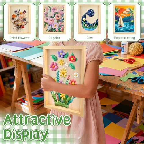 FSWCCK 5 Pack 11 x 14 inch Wood Panel Boards, Unfinished Wood Canvas Panels for Crafts, Painting Canvas, DIY Art Projects, Pouring, Arts Use with Oils, Acrylics - size: 11"X 14" 5 Pack
