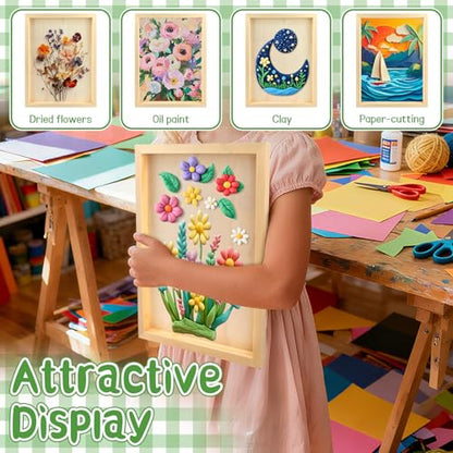 FSWCCK 5 Pack 11 x 14 inch Wood Panel Boards, Unfinished Wood Canvas Panels for Crafts, Painting Canvas, DIY Art Projects, Pouring, Arts Use with Oils, Acrylics - size: 11"X 14" 5 Pack