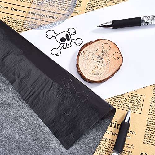 Hotop 100 Sheets Carbon Transfer Paper, Black Tracing Paper for Wood, Paper, Canvas and Other Art Surfaces (9 x 13 Inch) - size: 9 x 13 Inch