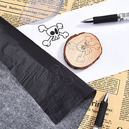 Hotop 100 Sheets Carbon Transfer Paper, Black Tracing Paper for Wood, Paper, Canvas and Other Art Surfaces (9 x 13 Inch) - size: 9 x 13 Inch