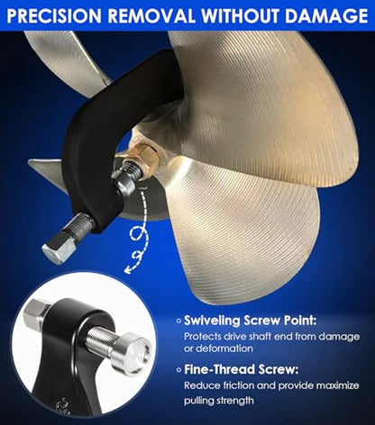 Yoursme 330S Propeller Puller for 1-1/4" Shafts, C-Clamp 330S Puller for Ski & Wakeboard & Surf Propellers, Adjustable Range 4.33"-5.51"