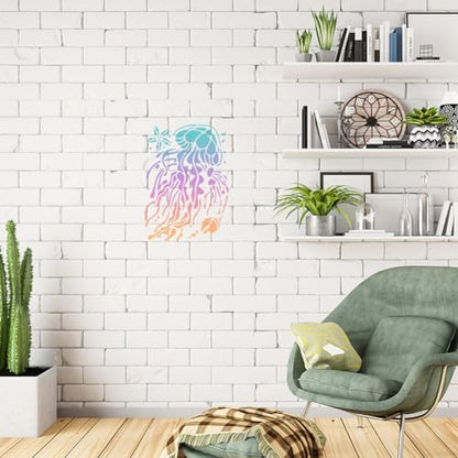 Jellyfish Stencil, Ocean Animal Reusable Painting Template - style: Jellyfish
