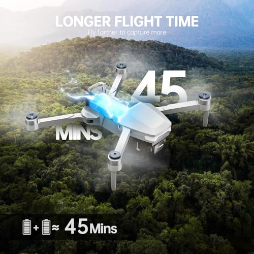 Drones with Camera for Adults 4K, Foldable Beginner Drone with Brushless Motor, Auto Follow, Tap Fly, Circle Fly, One Key Start, Under 249g