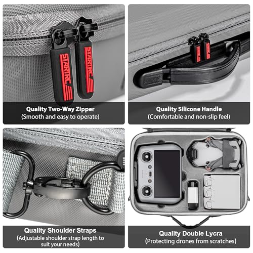 STARTRC Carrying Case for DJI Mini 4 Pro Accessories, Portable Travel Bag for DJI Mini 4 Pro Fly More Combo - Drone Shoulder Bag
