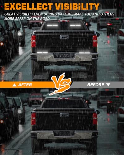 XRIDONSEN 2x 10.7 inch Emergency Light Bar 24 LED White Strobe Lights - color: White