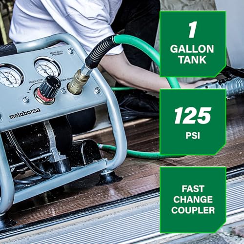 Metabo HPT Quiet Air Compressor, Portable 1 Gallon Oil-Free, EC28M