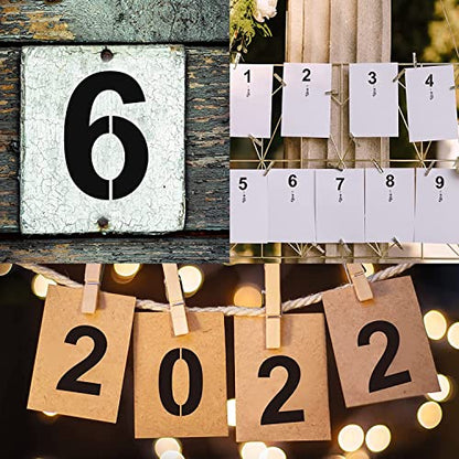 7 Inch Number Stencils Plastic Number Stencils Reusable Digital Painting Templates for Cake Stencil Address Templates - size: 7 Inch
