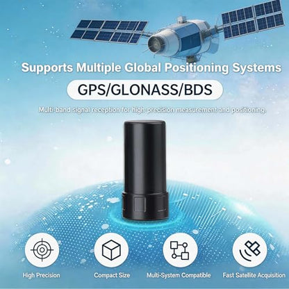 Multi-Band GNSS Passive Antenna GPS GLONASS Beidou Receive-Only Antenna - color: Black
