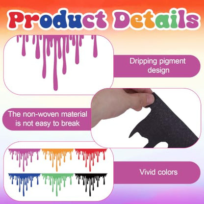 6 Pcs Art Party Table Skirt Back to School Classroom Decorations