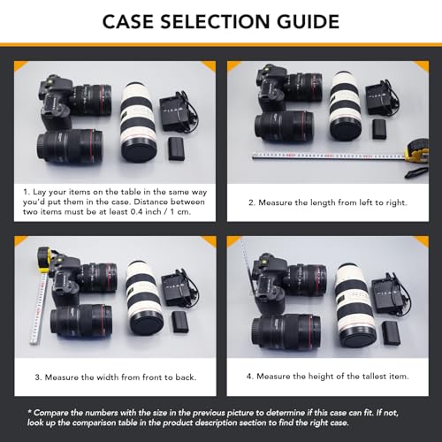 Lykus HC-3011 Waterproof Hard Case with Foam, Inner Size 11.42*4.72*2.99in - size: HC-3011