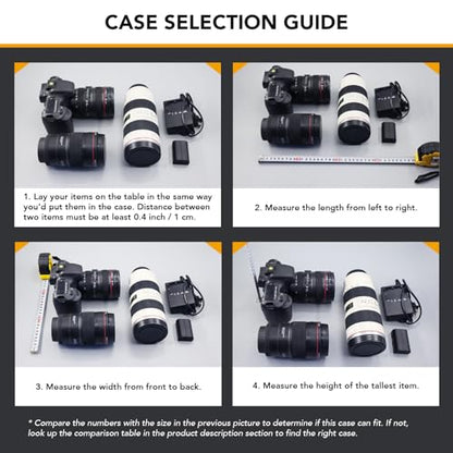 Lykus HC-3011 Waterproof Hard Case with Foam, Inner Size 11.42*4.72*2.99in - size: HC-3011