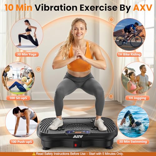 AXV Vibration Plate Exercise Machine Fitness Platform Body Vibrating Board - color: BT.PRO.DEEP
