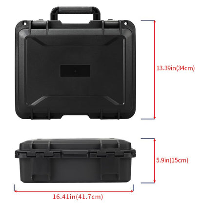 16in Heavy Duty Hard Case with DIY Customizable Foam Insert (15.1x 11.1 x 5.3in Interior) - size: 16.4 x 13.6 x 5.8in