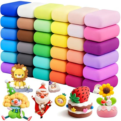 Air Dry Clay 36 Colors,Magic Clay Modeling Clay,DIY Molding Magic Clay - color: Multi-Color - 36 Colors