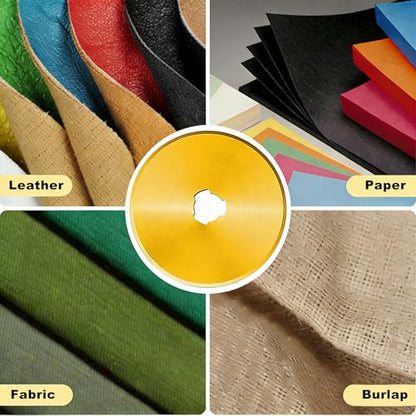 60mm Titanium Rotary Cutter Blades 10 Pack Replacement Rotary Blades for Arts Crafts Quilting Scrapbooking Sewing I Enhanced Sharpness - size: 60mm