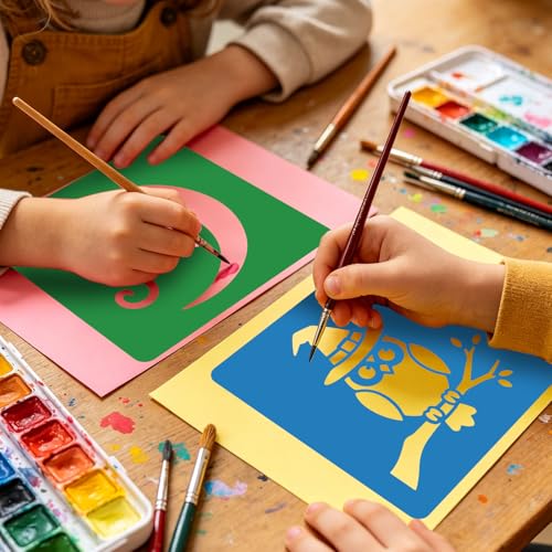 CUTHOLLOW 25 PCS Halloween Elements Painting Shape Stencils Sets - style: Halloween Elements