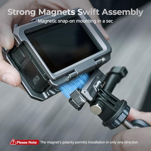 SMALLRIG Magnetic Mount Adapter for DJI Action 5/4/3/Osmo 360-3662B - style: 2-Prong Mount-Aluminum