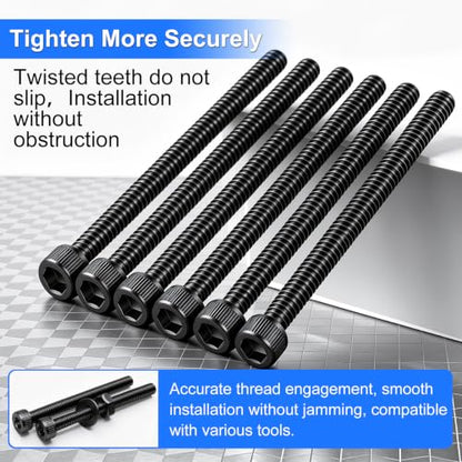 330Pcs M3 x 30mm Hex Socket Head Cap Screws with Nuts and Washers - size: M3 x 30mm-330PCS