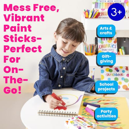 Ooly Chunkies Easy Grip Tempera Paint Sticks for Kids, Set of 12 - Classic - color: Classic Extended