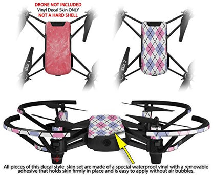 Skin Decal Wrap 2 Pack Compatible with DJI Ryze Tello Stardust Pink Drone NOT Included