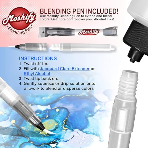 Jacquard Pinata Metallic Alcohol Ink Colors Bundle Moshify Blending Pen