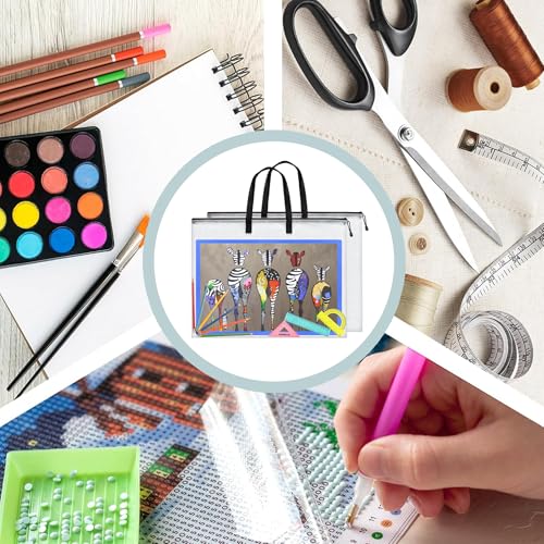 GREBSTK Art Portfolio Bag, 28x20 Inch, 2PCS Clear Poster Storage