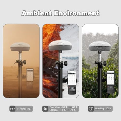 SMA20 Pro RTK Base Station GNSS Receiver GPS Land Survey Equipment, Connect with Drones/UAVs, Free Field Surveying Software for Permanent Use,1408 Channels, NOAA/PPK, for GIS and Precision Agriculture - style: SMA20 Pro Base(410~470MHz)
