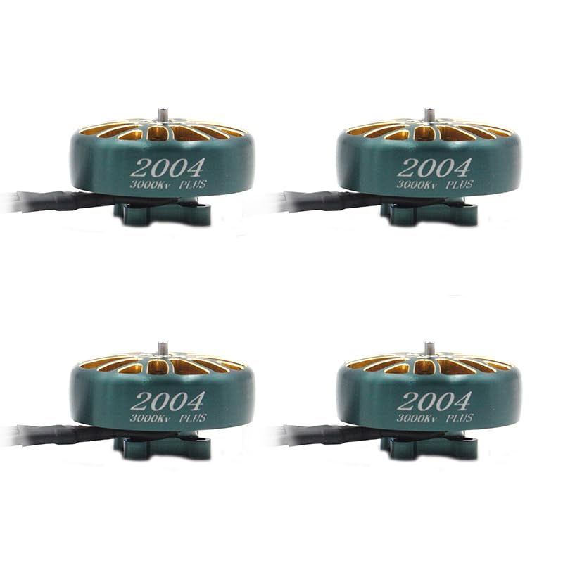 2004 Plus 1800kv 2500kv 3000kv 3-6S Lipo Brushless Motor 2.5mm Shaft 12N14P Suitable for FPV 3.5-5 Inch Traversing Drone (4pcs 2004 3000kv) - style: 4pcs 2004 3000kv