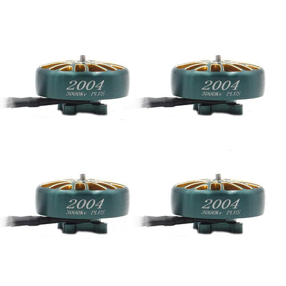 2004 Plus 1800kv 2500kv 3000kv 3-6S Lipo Brushless Motor 2.5mm Shaft 12N14P Suitable for FPV 3.5-5 Inch Traversing Drone (4pcs 2004 3000kv) - style: 4pcs 2004 3000kv