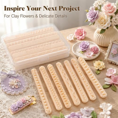DIYOOHOMY Polymer Clay Cutters, Polymer Clay Flower Molds, Earring Making - color: Terracotta