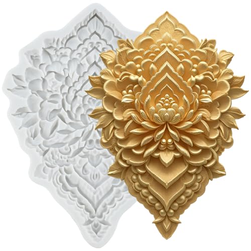 Baroque Relief Flower Polymer Clay Mold Baroque Silicone Molds - color: Style C