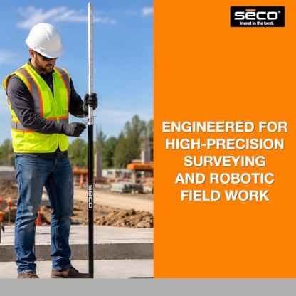 SECO 5129‑52 Carbon Fiber One Section Robotics Prism Pole - 10ths Grad