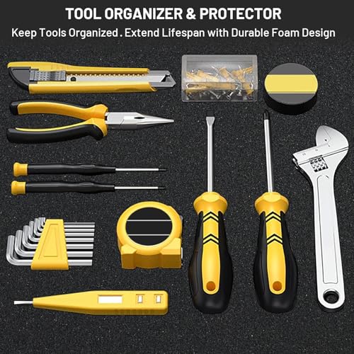 8 PCS 16x12x1 Inch Pick and Pluck Foam Inserts for Cases - Professional-Grade Tool, Game Box & Drawer Organizer - size: 8pcs(16x12x1 In)