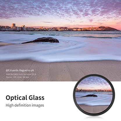 K&F Concept 40.5mm Neutral Density Filter, 40.5mm Slim Variable Fader ND Filter Adjustable ND2 to ND400 Filter + Cleaning Cloth - size: 40.5 mm