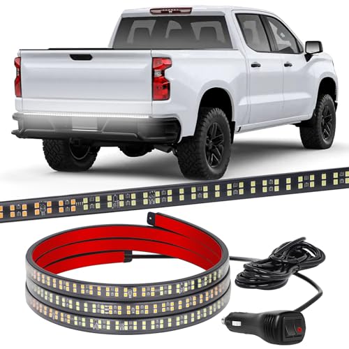 XRIDONSEN 48 inch 288 LED Tailgate Strobe Lights White Emergency Lights - color: White
