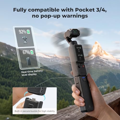 K&F CONCEPT 5000mAh Fast Charging Battery Handle for Osmo Pocket 3/4/4 Pro