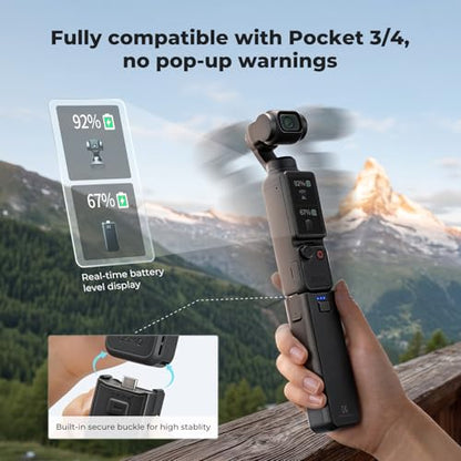 K&F CONCEPT 5000mAh Fast Charging Battery Handle for Osmo Pocket 3/4/4 Pro