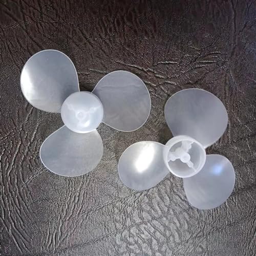 30 Pc Propeller Props, Small Three-Blade Propeller Blade Transparent Soft Fan Blade Model Creative Production Process Material Model 2.6in axis Diameter 0.08in skrnrhrery