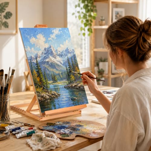 Falling in Art Heavy-Duty H-Frame Tabletop Easel for Painting