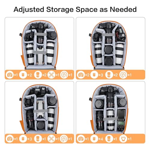 MOSISO Camera Backpack, DSLR/SLR/Mirrorless Photography Camera Bag - color: Orange
