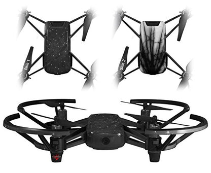 Skin Decal Wrap 2 Pack Compatible with DJI Ryze Tello Stardust Black Drone NOT Included