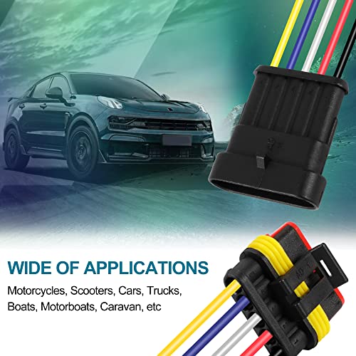 G 5 Pin Connector 16AWG Waterproof Connectors Male Female Wire Plugs - size: 5 PIN