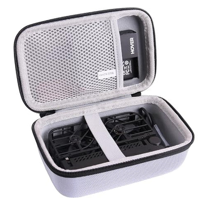 Hard EVA Carrying Case Compatible with HOVERAir X1 Drone with Camera Kit storage case (Big gray) - color: Gray