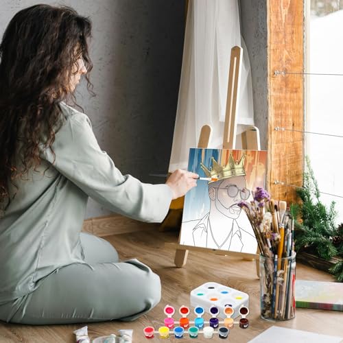 Dinifee 6 Pack Pre Drawn Canvas Painting Kit 8x10 Stretched,Couple - style: Couple
