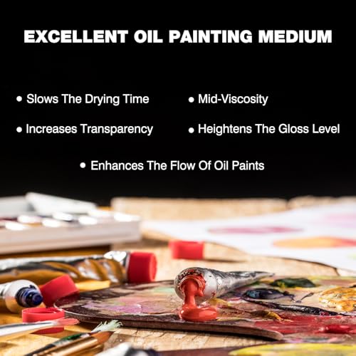 Linseed Oil for Painting, Refined Linseed Oil for Thinning Oils - 3.5oz