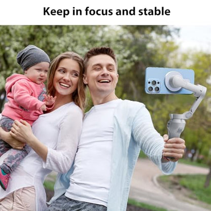 Magnetic Quick-Release Mount Phone Holder Clamp Adapter Clip For DJI Gimbal - color: Silver
